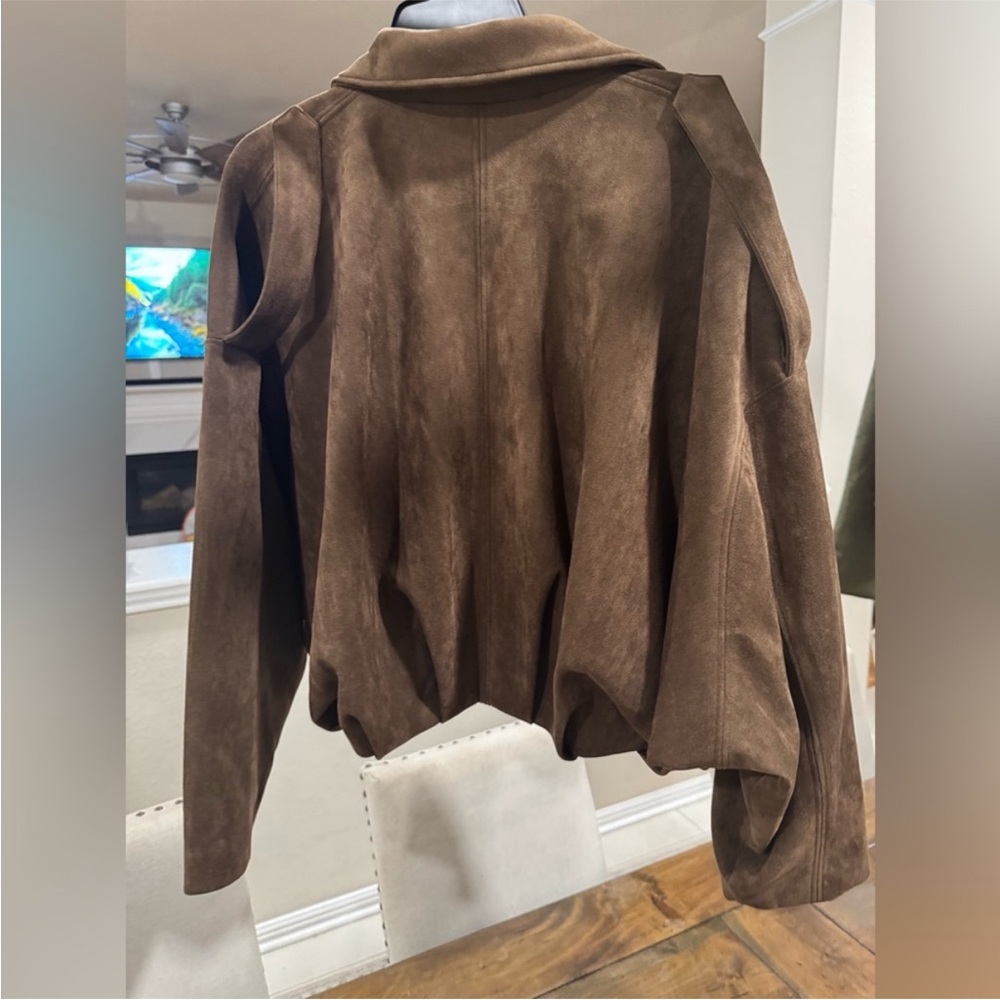 Zara Brown Bomber Jacket - Picture 4 of 4